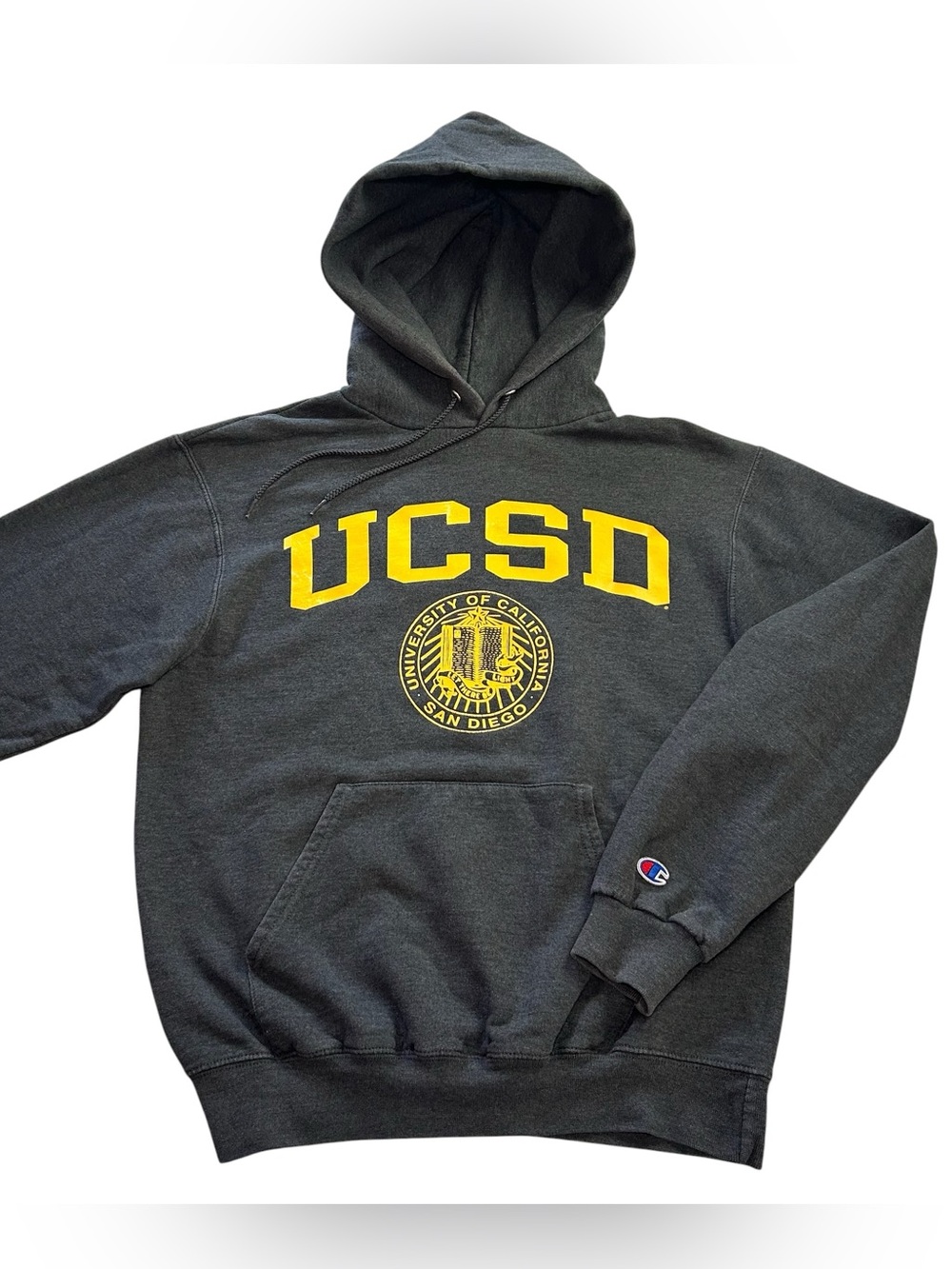 Champion UC San Diego Tritons Men’s Hoodie Sweatshirt Charcoal Gray UCSD size S